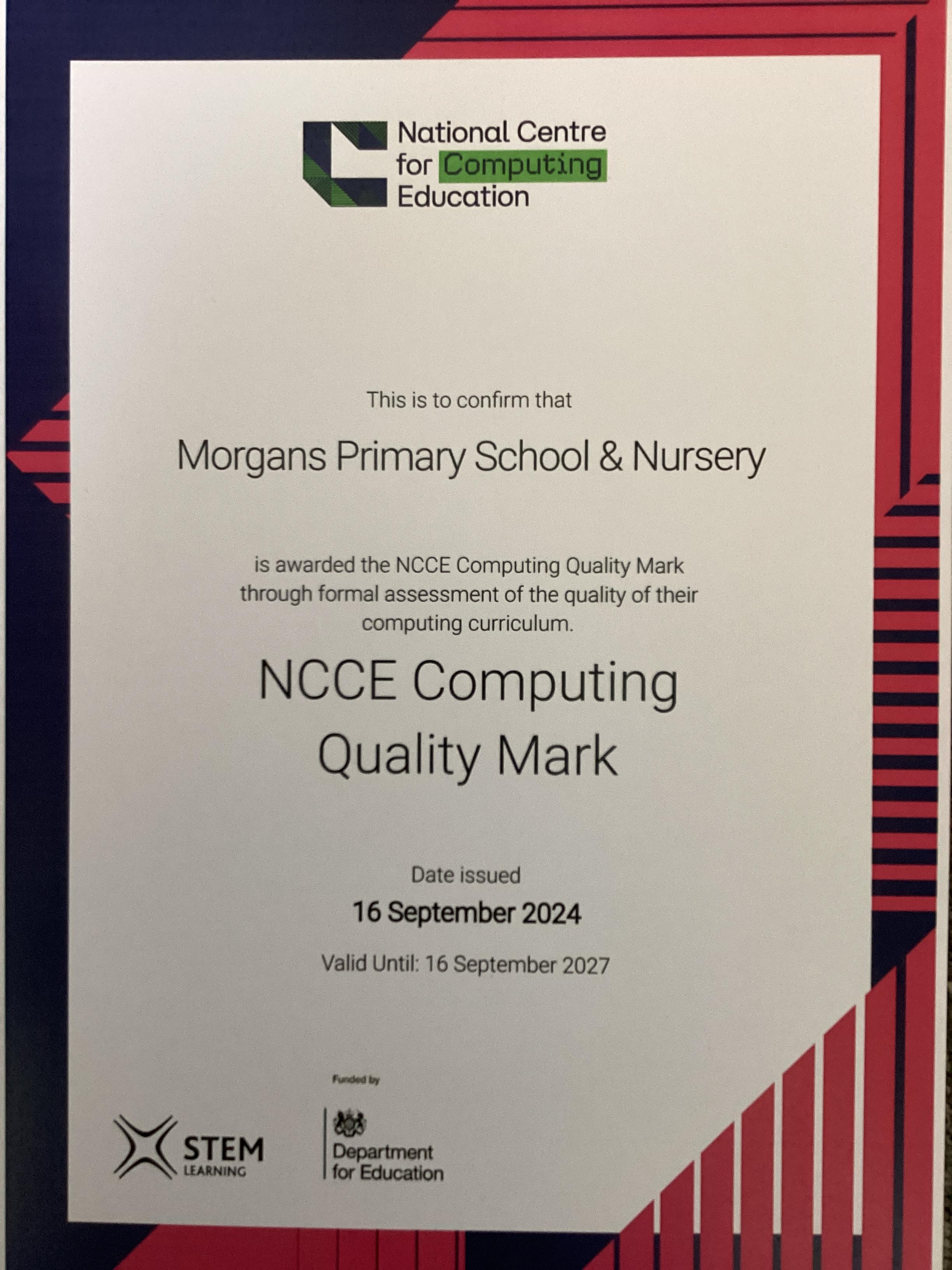 NCCE Computing Quality Mark 2024